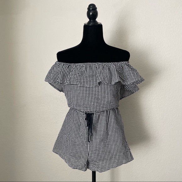 Honey Punch Off-Shoulder Romper - Picture 1 of 5